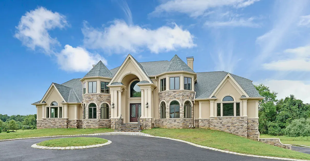Elegant mansion with landscaped surroundings
